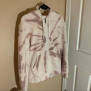 Nude Tie-Dye Zip-Up Hoodie
